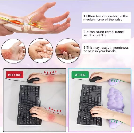 Kwafly Cloud Wrist Rest Set – Comfort and Support for Long Hours at Your Desk
