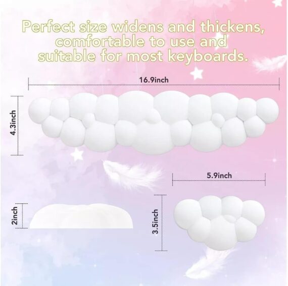Kwafly Cloud Wrist Rest Set – Comfort and Support for Long Hours at Your Desk