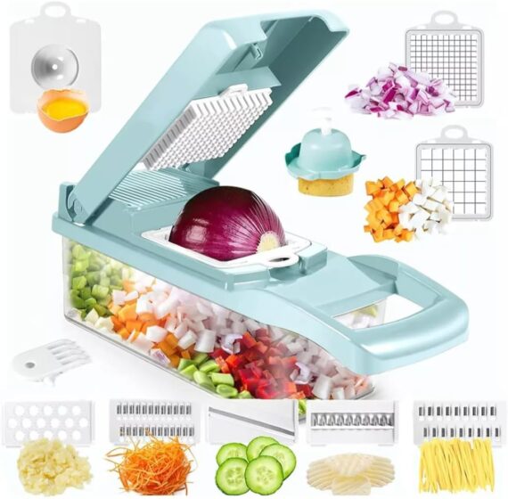 Mandolin Slicer, Vegetable Chopper, Onion Chopper and Multipurpose Slicer and Cutter, Device with Adjustable Vegetable Cutter